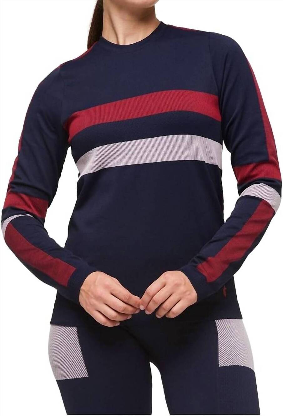 NEW COTOPAXI debajo seamless baselayer crew in ink stripes